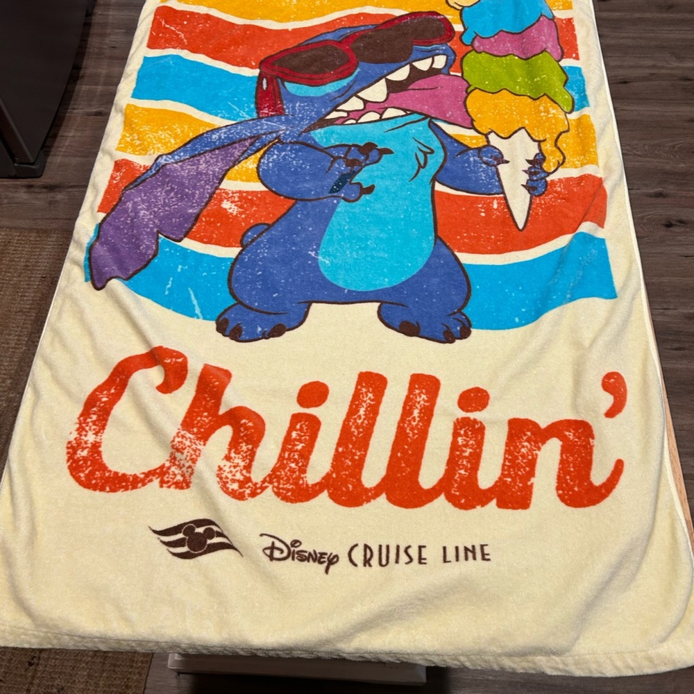 Disney Cruise Line Beach Towel - Blue and Orange